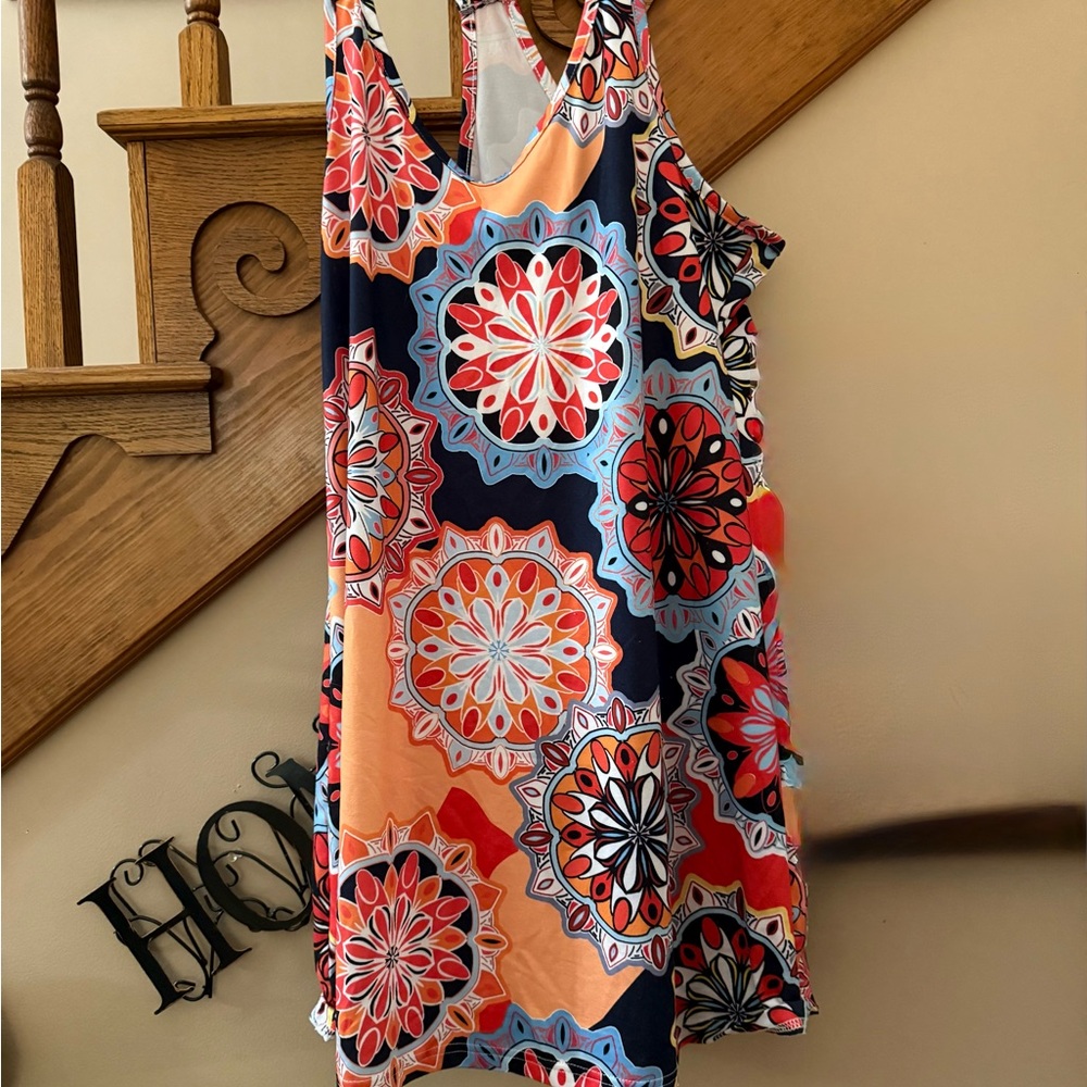 Colorful Mandala Print Women's night gown